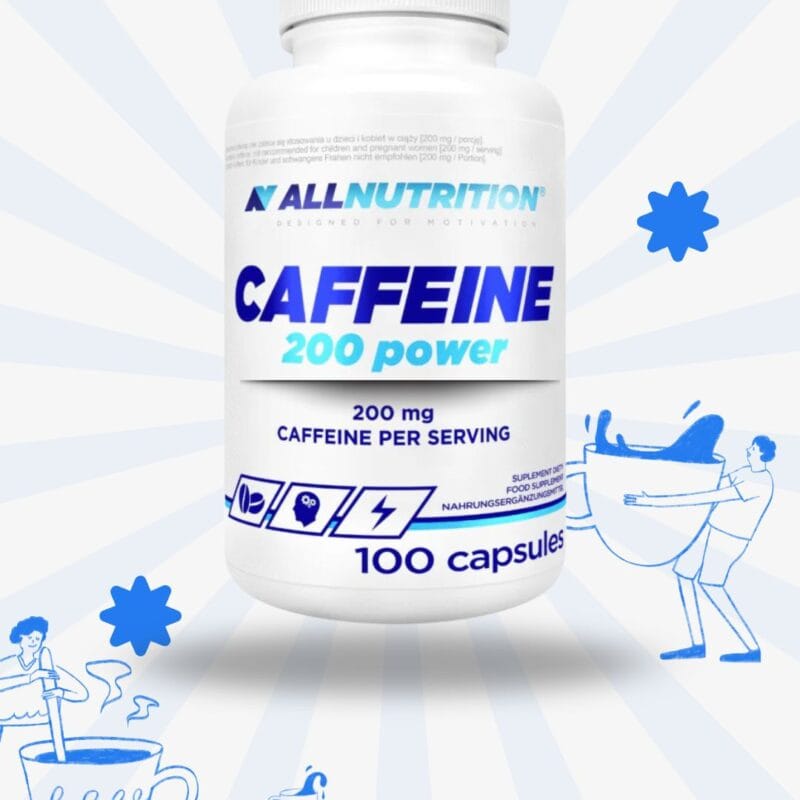 Koffein kapsler 200 mg Power 100 kapsler