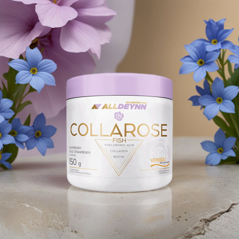 Kollagen fra fisk 150g Collarose (jordbær-bringebær) +Hyaluronsyre+Biotin