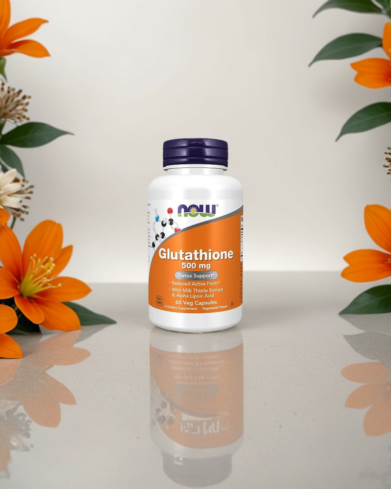 Glutation 500MG+Alfa-liponsyre 50mg+Melketistelekstrakt 100mg -60 kaps NOW