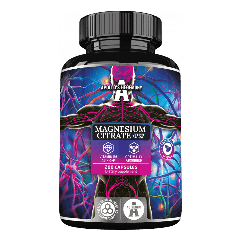 Magnesium Citrate 120mg+P5P 200 kapsler