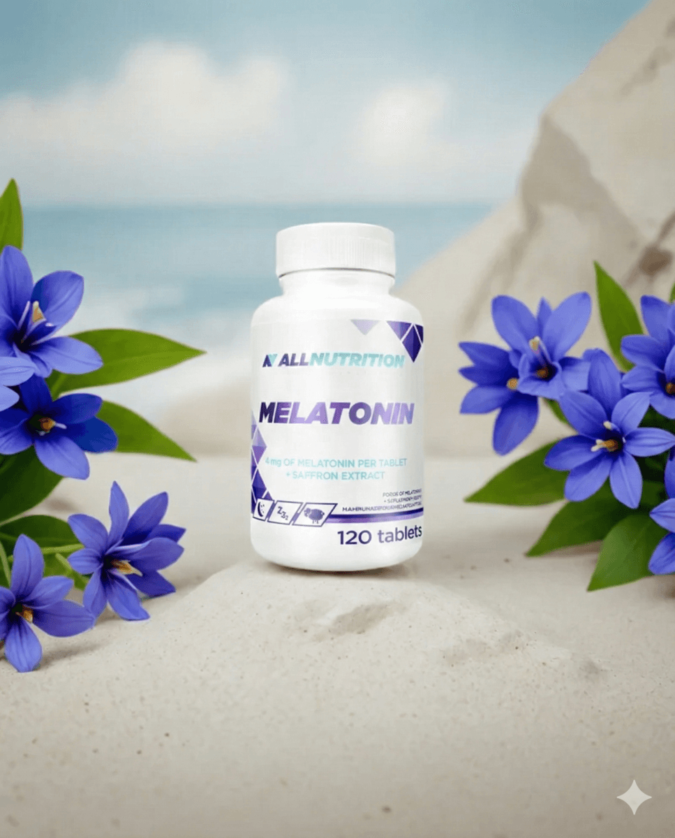 Allnutrition Melatonin med safran for bedre søvn boks