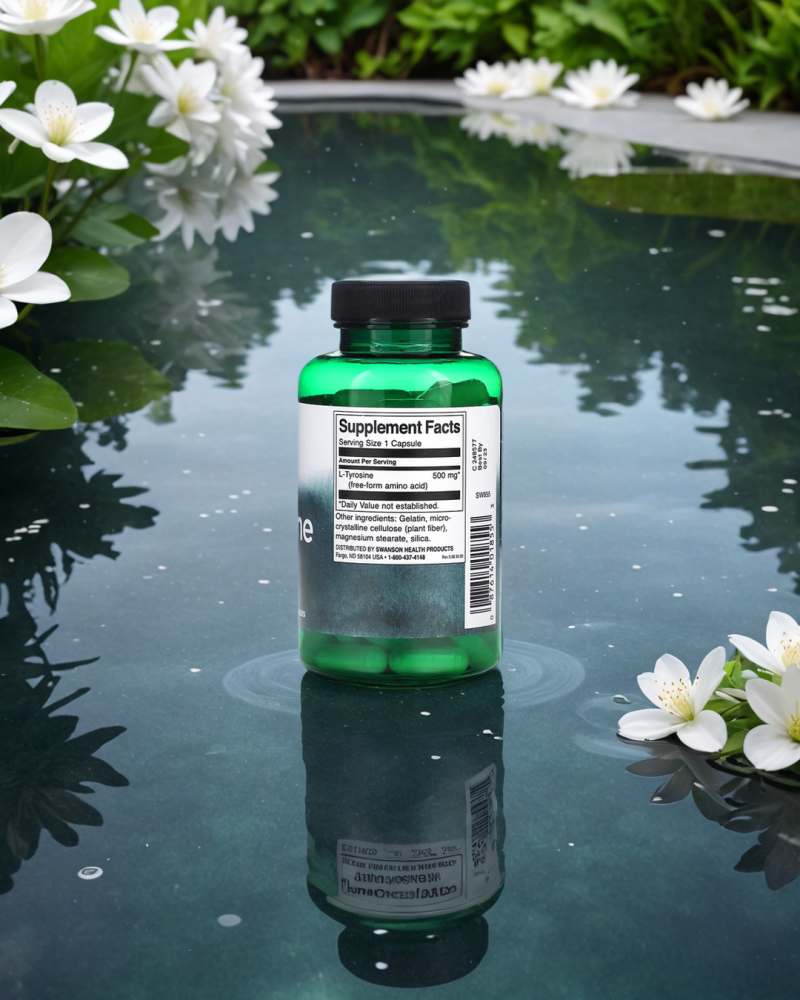 L-Tyrosin 100 kaps 500 mg (L-Tyrosine) SWANSON - Bilde 2