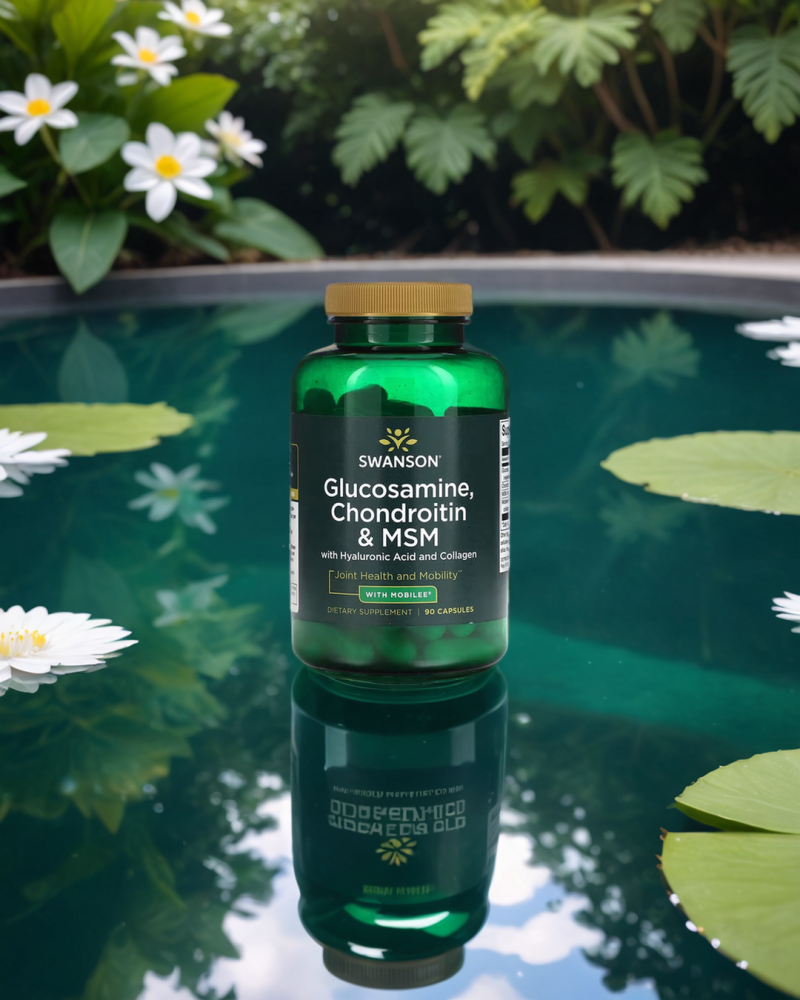 Swanson -Glucosamine, Chondroitin, MSM, Hyaluronic Acid, Collagen -90 Kapsler