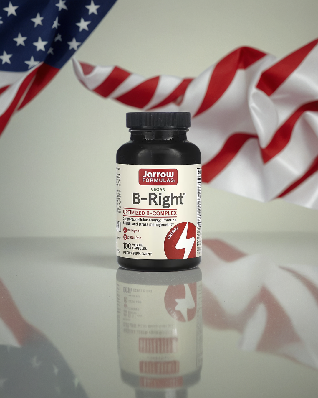 B-Right Kompleks – P-5-P, Metylkobalamin, Metylfolat – 100 kapsler Jarrow Formulas