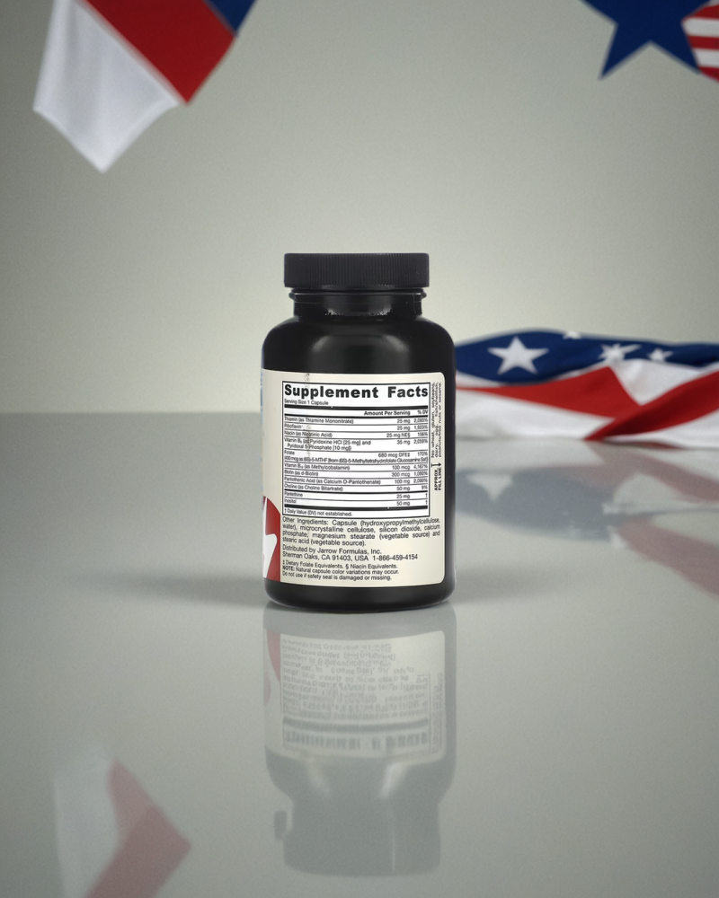 B-Right Kompleks – P-5-P, Metylkobalamin, Metylfolat – 100 kapsler Jarrow Formulas - Bilde 3