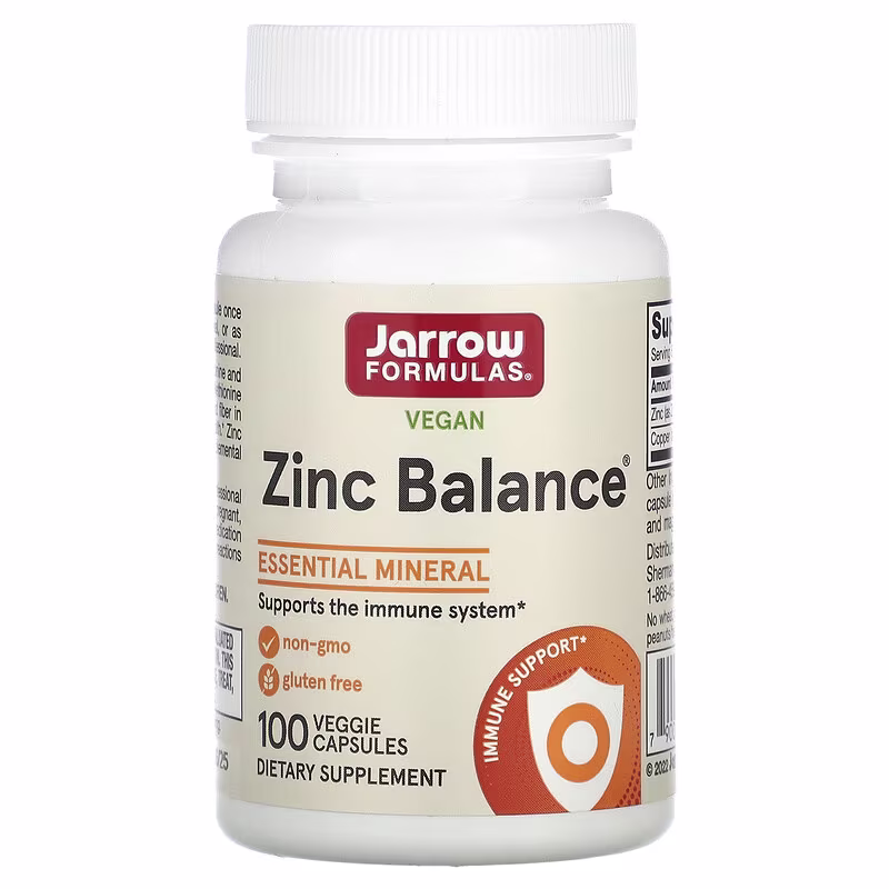 Zinc Balance 15 mg + Kobber 1 mg – 100 kapsler Jarrow Formulas