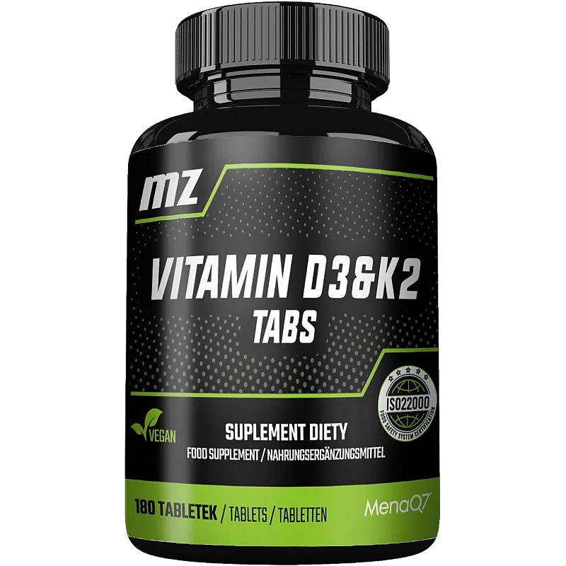 Vitamin D3 50 µg og K2 MK-7 50 µg – 180 tabletter
