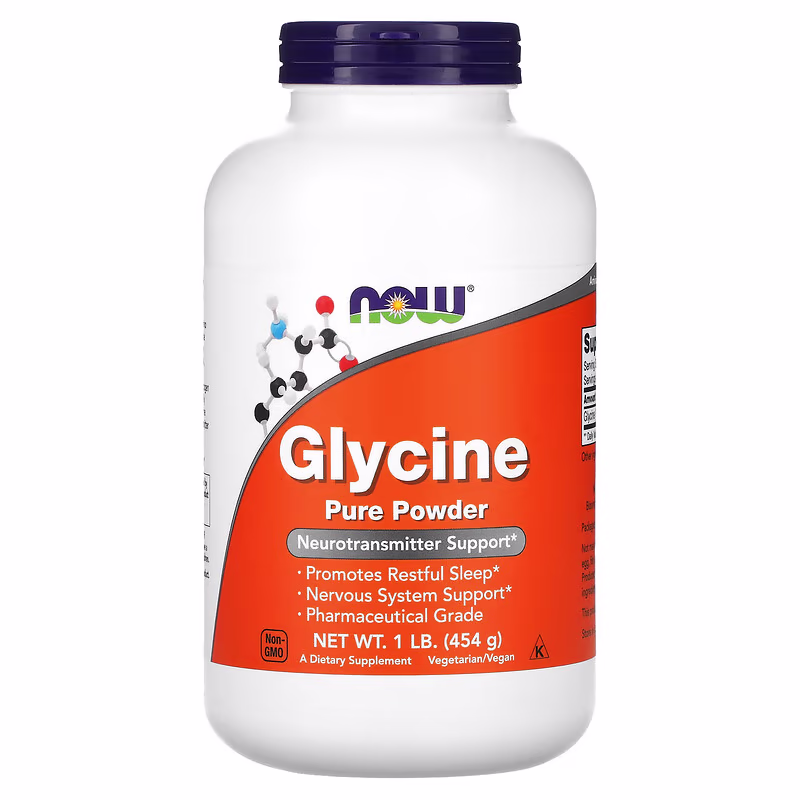 Glycine Powder 454 g - NOW Foods