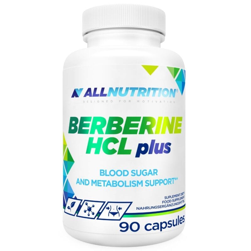 Bilde av Allnutrition Berberine HCL Plus – 90 kapsler i hvit beholder