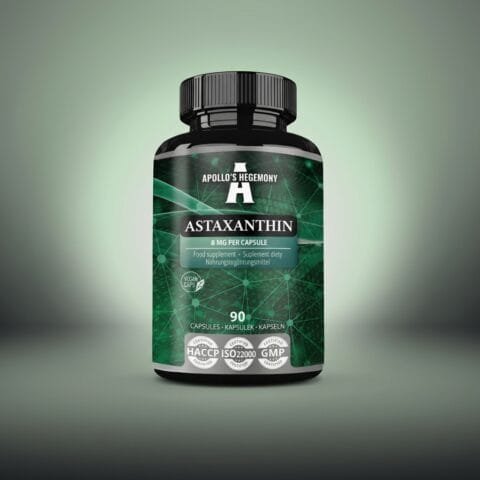 Astaksantin 8 mg naturlig karotenoid vegansk – 90 kapsler