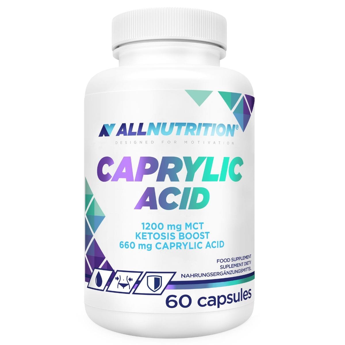 Kaprylsyre (Caprylic Acid) – 1200 mg MCT, 60 kapsler