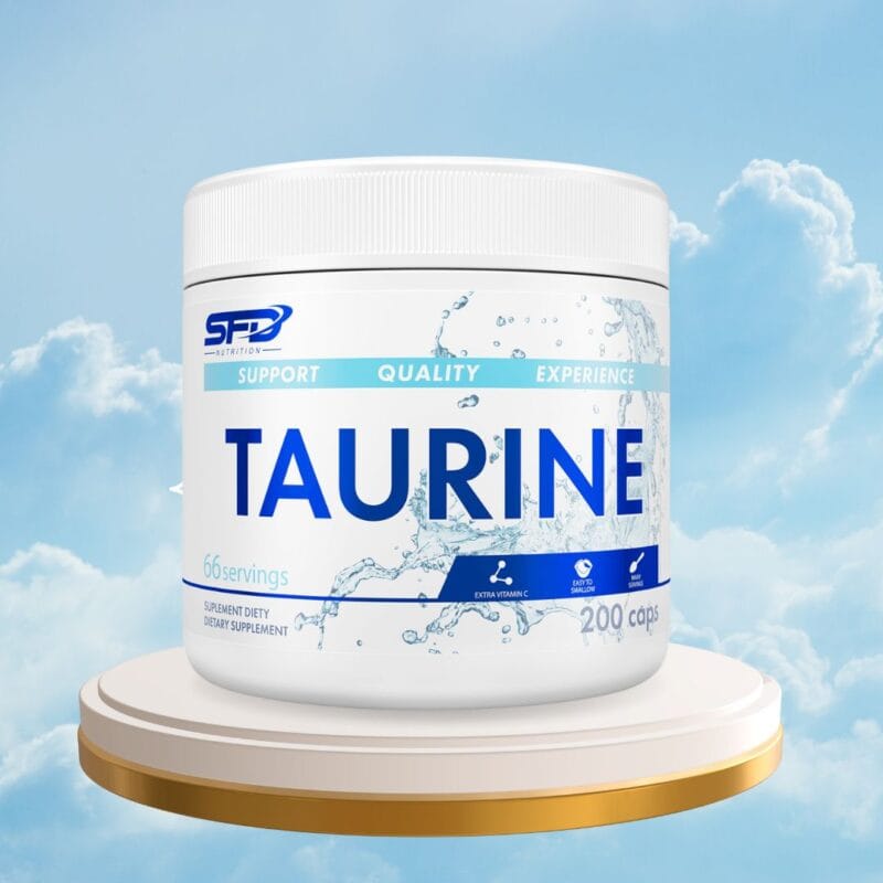 SFD Taurine – taurin kapsler 200 kapsler, med vitamin C