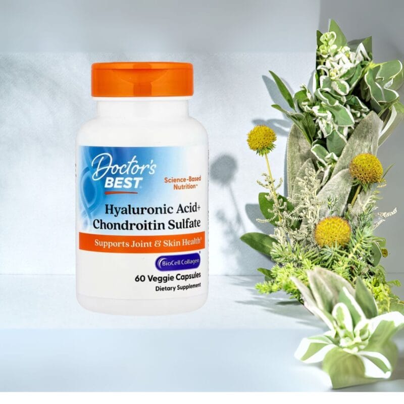 Doctor’s Best Hyaluronic Acid + Chondroitin Sulfate, BioCell Collagen, 60 kapsler – kosttilskudd for ledd, produktets forside
