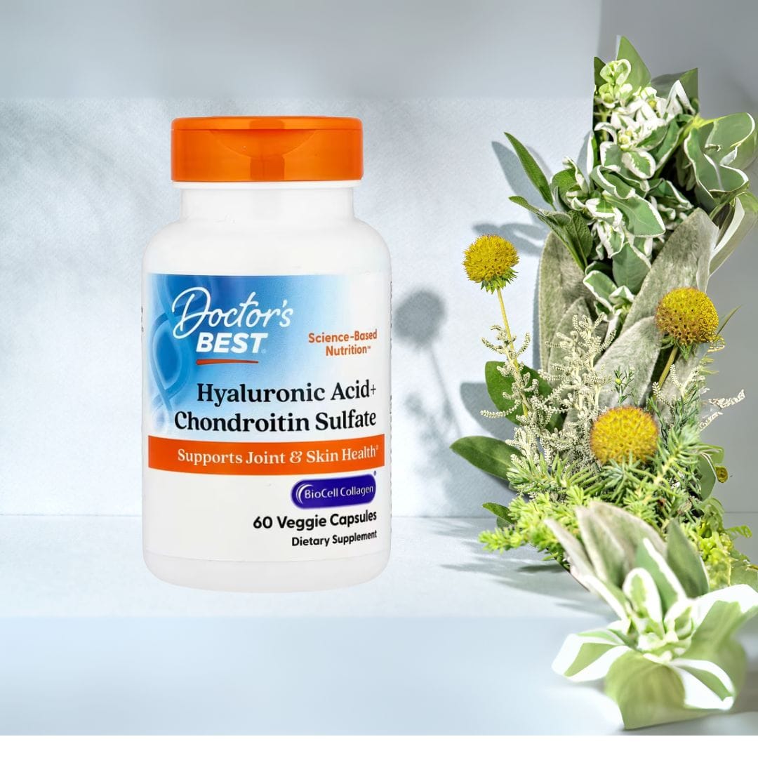 Doctor’s Best Hyaluronic Acid + Chondroitin Sulfate, BioCell Collagen, 60 kapsler – kosttilskudd for ledd, produktets forside