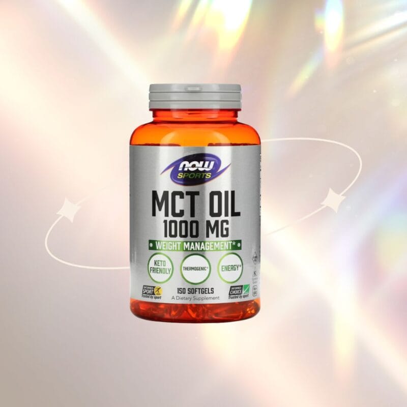 NOW Sports MCT-olje kapsler 1000 mg – 150 softgels (forside)