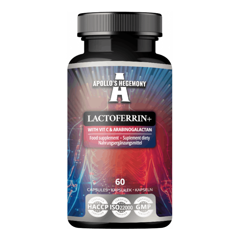 laktoferrin kapsler med vitamin C og arabinogalaktan – 60 stk