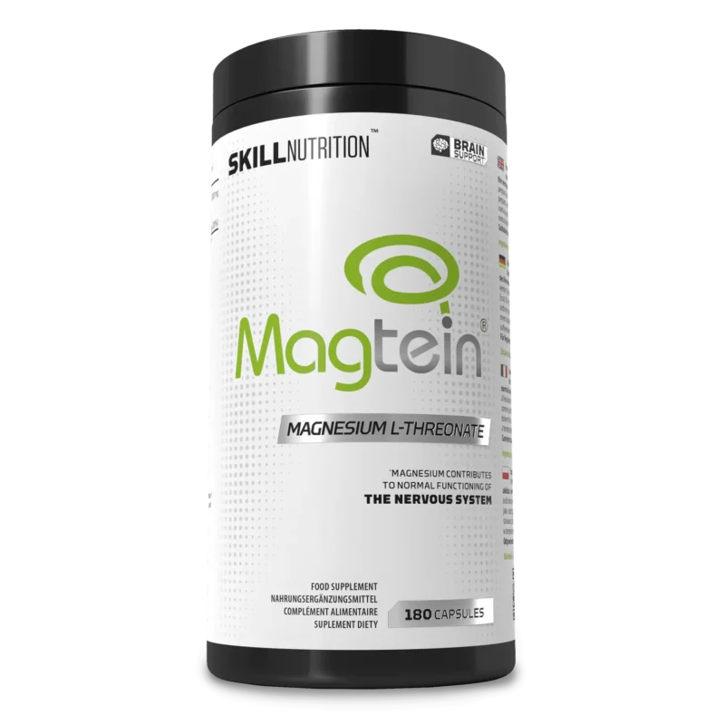 Magnesium L-treonat Magtein – kosttilskudd fra Skill Nutrition 180 kapsler