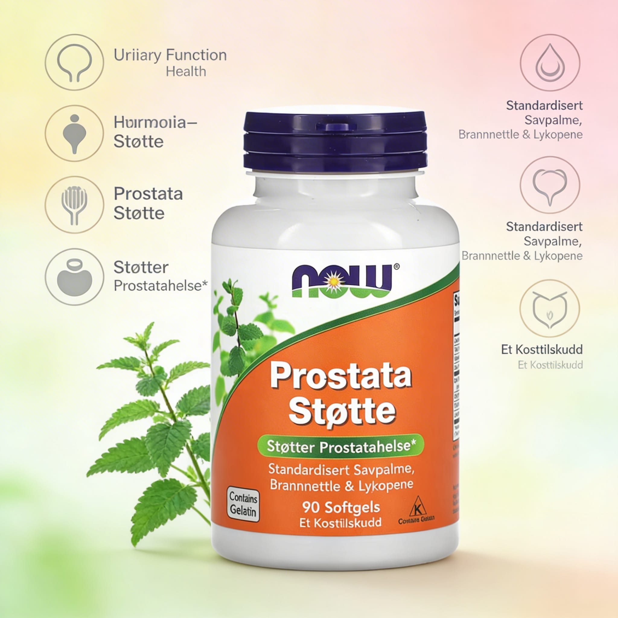 NOW Prostate Support kosttilskudd for