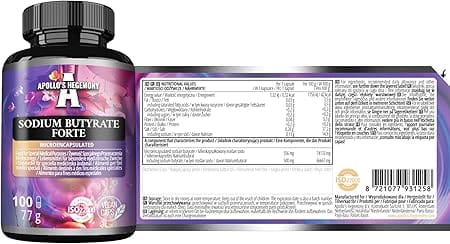 Fullstendig innholdsfortegnelse for Mikroinnkapslet natriumbutyrat 500mg (100 vkaps)