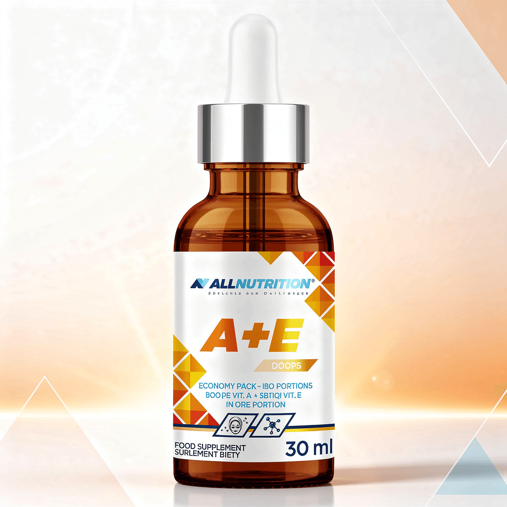 ALLNUTRITION A+E Drops 30ml flaske med pipette – flytende vitamin A og E dråper for hud og syn.