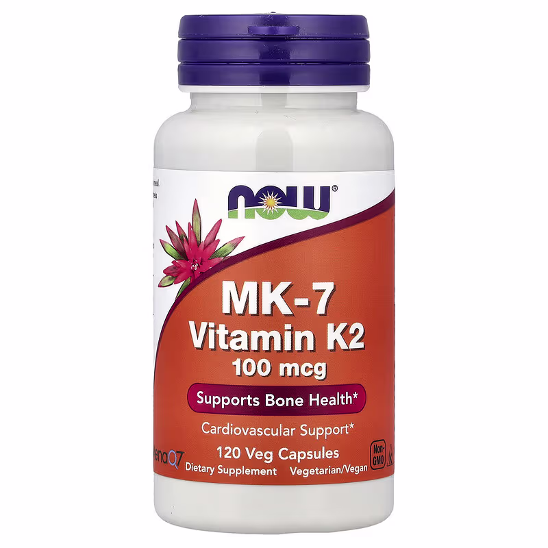 Vitamin K2 MK-7 100 mcg NOW Foods MenaQ7 kosttilskudd