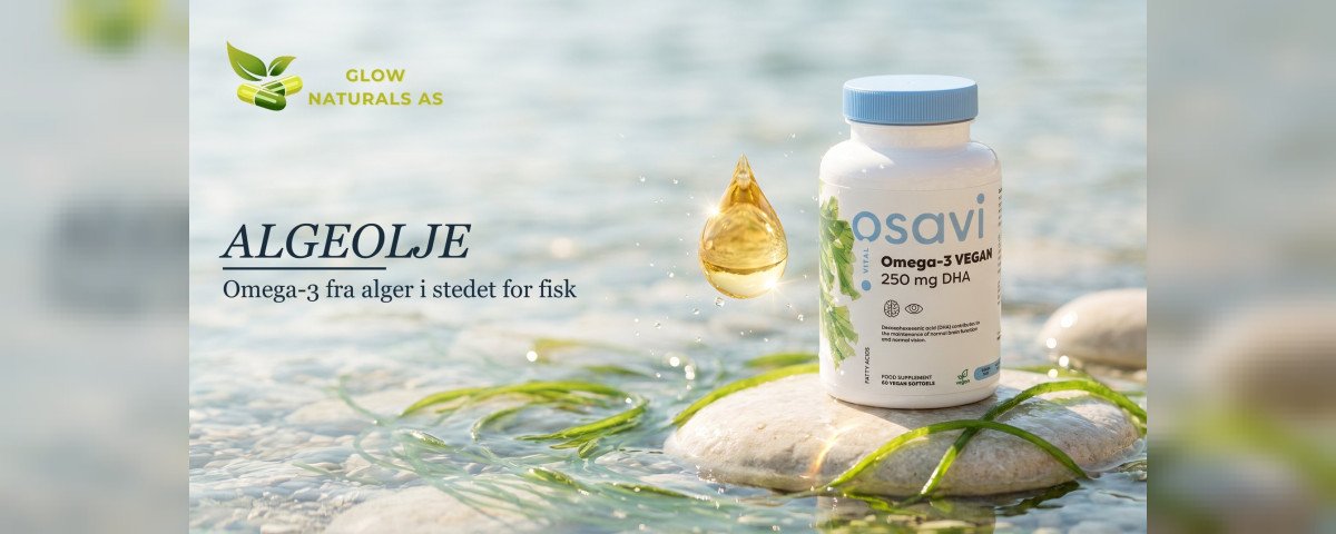 Vegansk omega-3 fra alger på en stein i klart sjøvann
