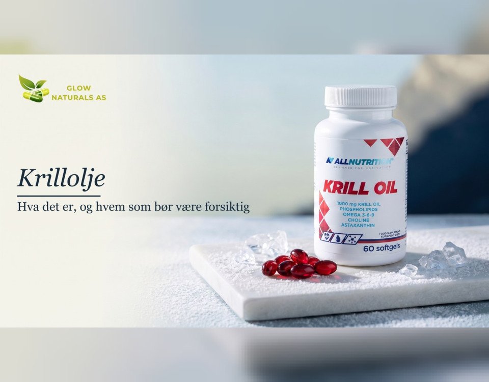 Krillolje: hva det er, og hvem som bør være forsiktig. Flaske med krillolje og mørkerøde kapsler på en frostdekket steinplate i kjølig dagslys.