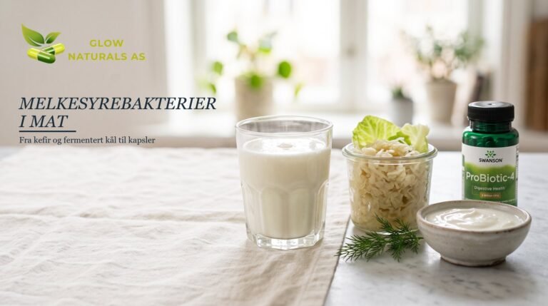 Kefir, fermentert kål og yoghurt med melkesyrebakterier fra Swanson – melkesyrebakterier i mat