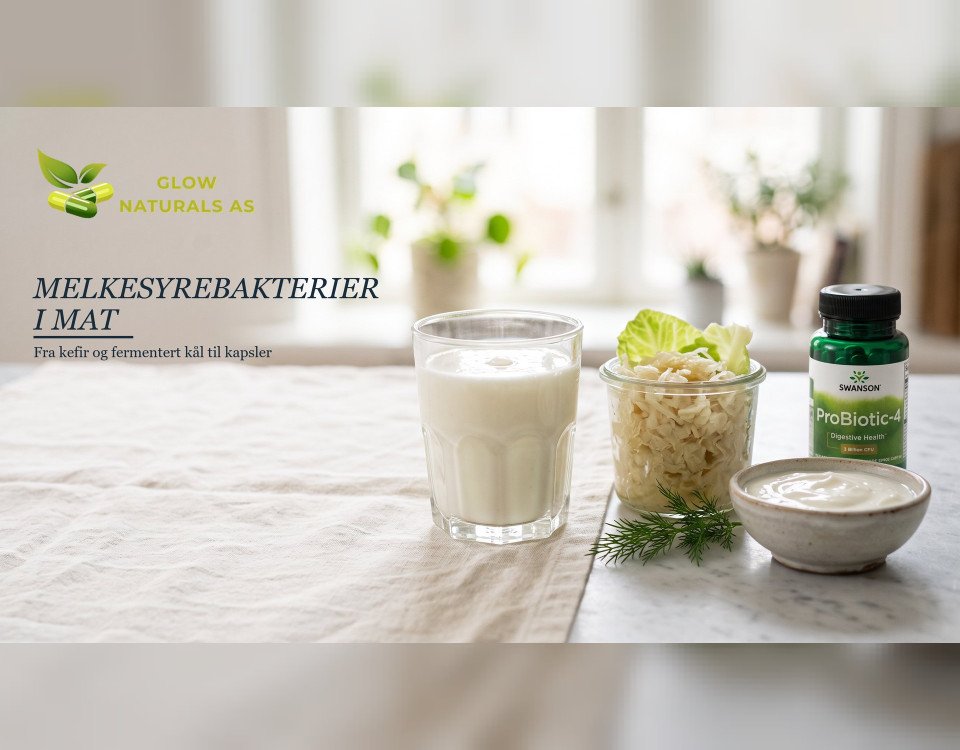 Kefir, fermentert kål og yoghurt med melkesyrebakterier fra Swanson – melkesyrebakterier i mat