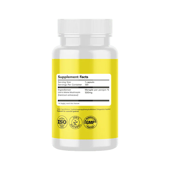 Lion's Mane 500mg -120 kapsler - Bilde 2